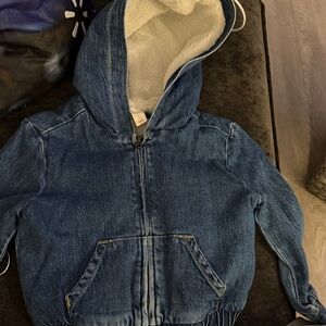 Cat & Jack Dark Blue Denim Hoodie Jacket